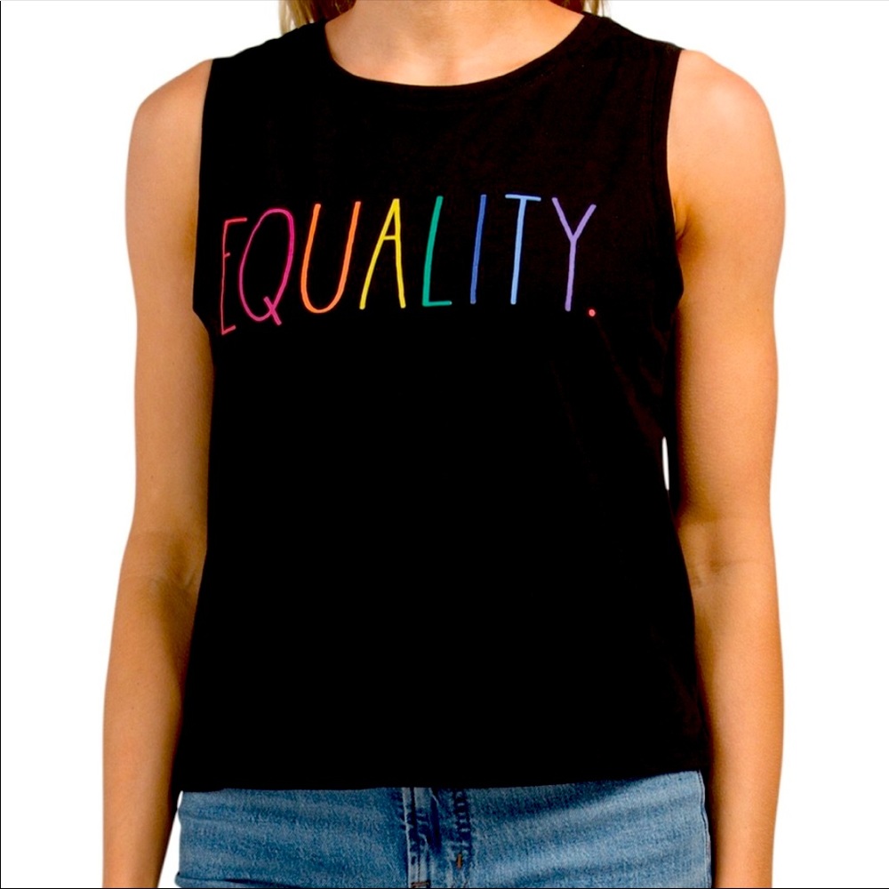 Rae Dunn NWT Equality Tank Top With Hair Scrunchie